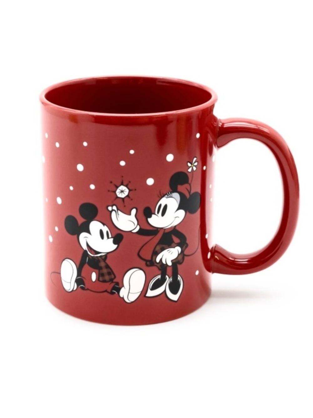 Disney Red Ceramic Mickey & Minnie 12 oz Mug